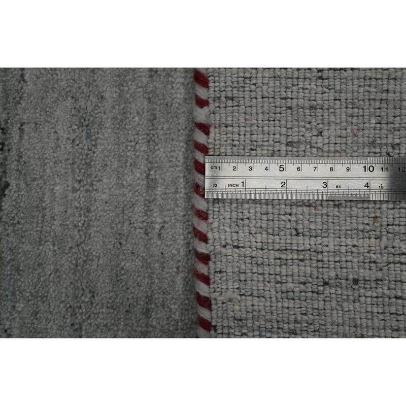Hand Knotted Oriental 100% Wool Carpet Tribal Animal Pictorial Greys & Charcoal Gabbeh Area Rug - 9' 9'' X 8' 3''