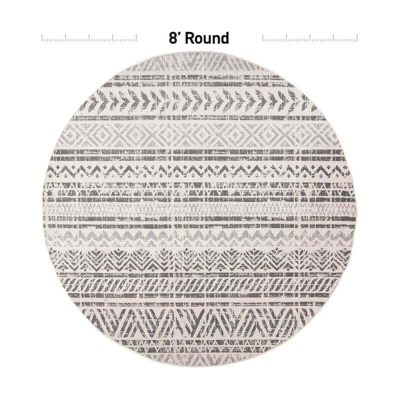 The Curated Nomad Midtown Geometric Distressed Bohemian Rug