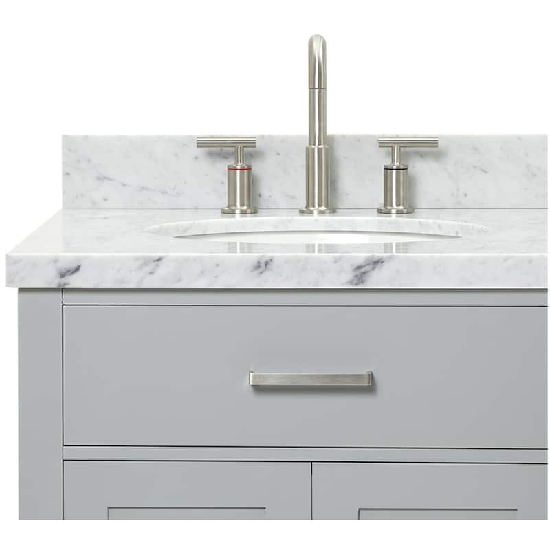 Ariel H061DCWOVO Bristol 61" Free Standing Double Oval Basin Vanity