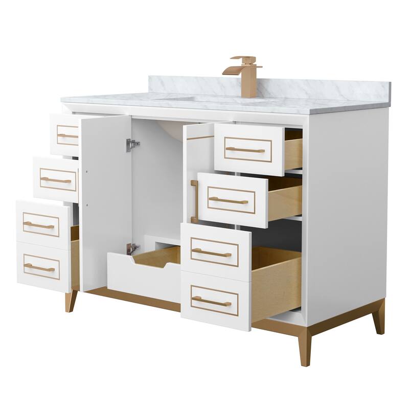 Wyndham Collection WCH515148S-NAT-UNSMXX Marlena 48" Free Standing