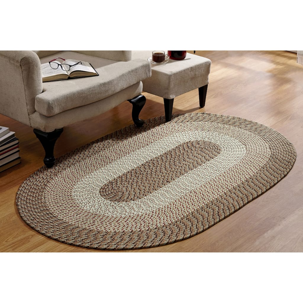 Better Trends Country Braid Reversible Area Rug