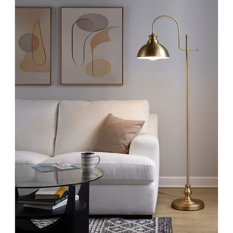 Silver Orchid Morello 64" Metal Reader Floor Lamp