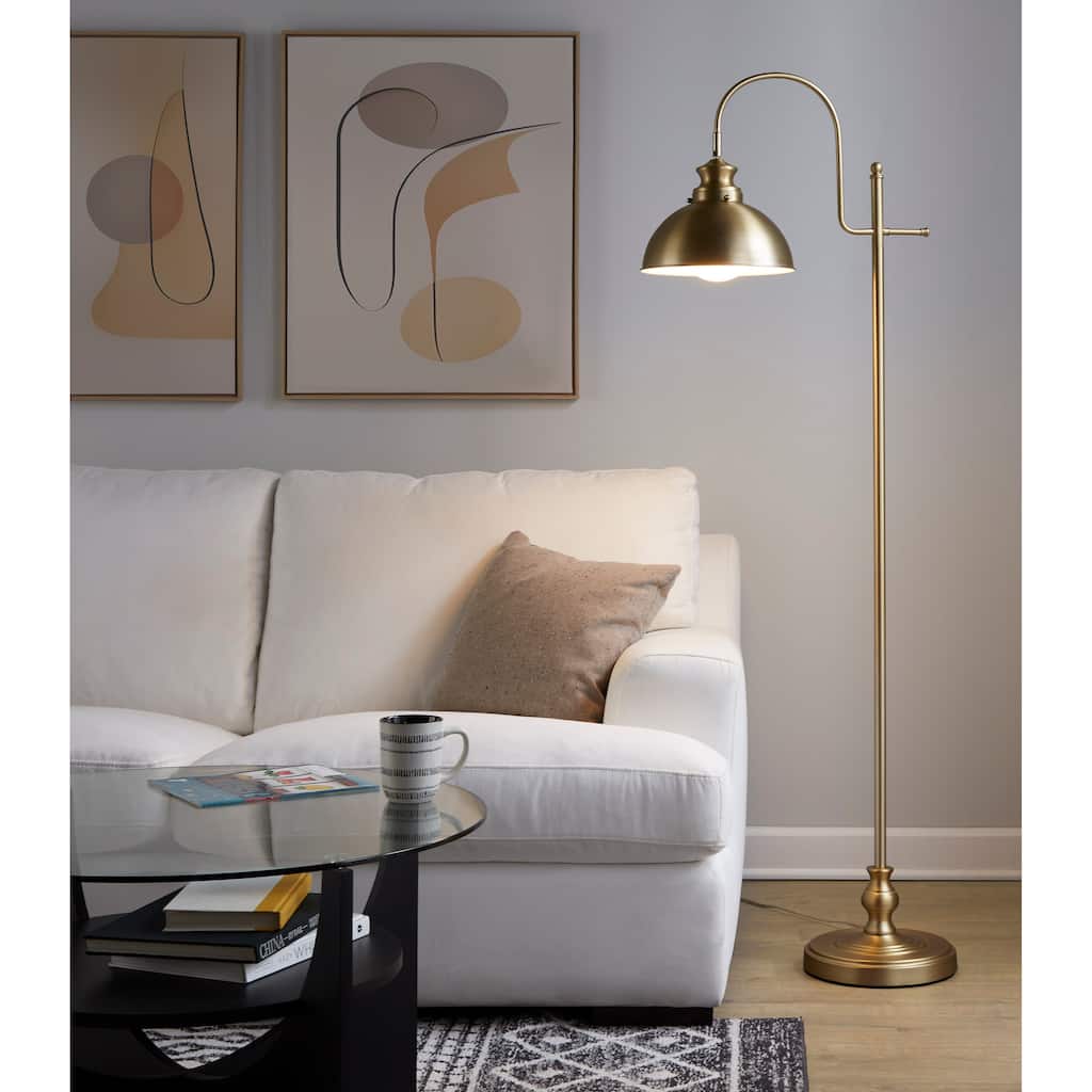 Silver Orchid Morello 64" Metal Reader Floor Lamp