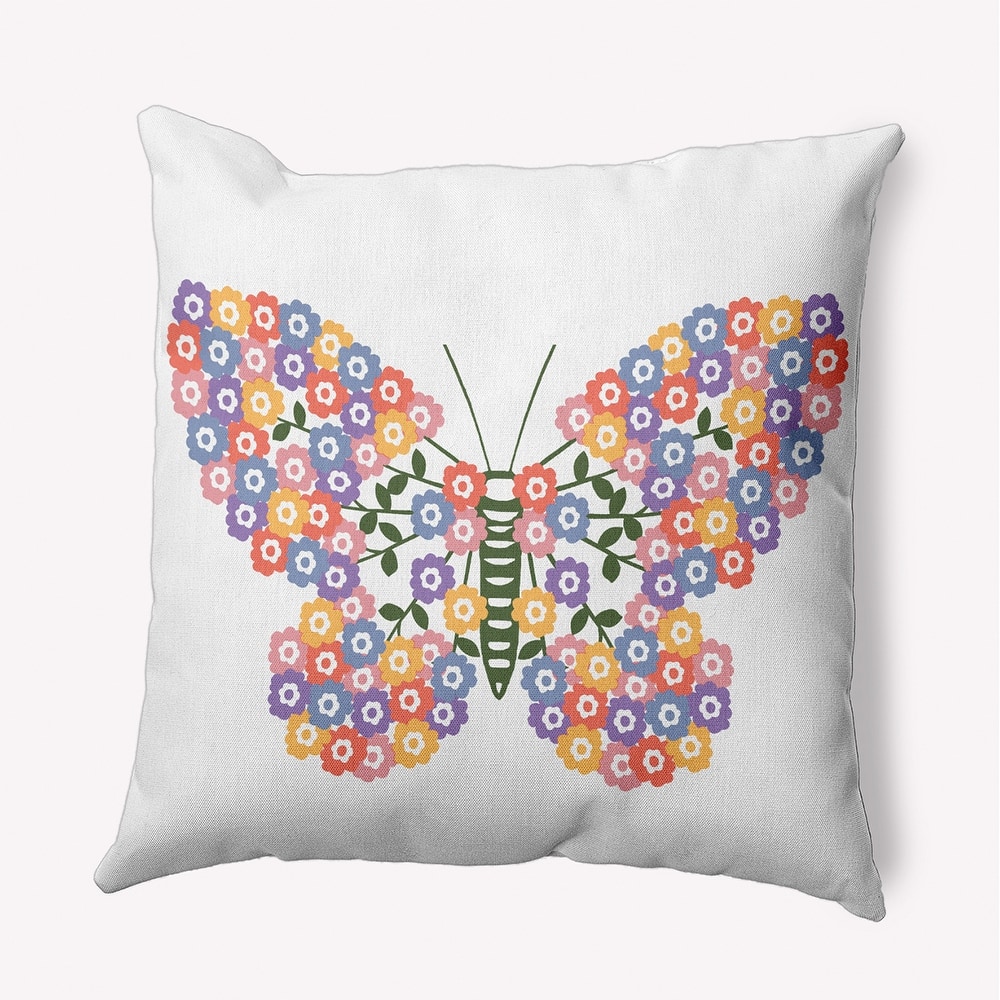 Blooming Butterfly Accent Pillow