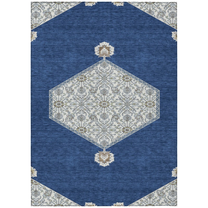 HomeRoots Oriental Traditional Rectangle Outdoor Rug