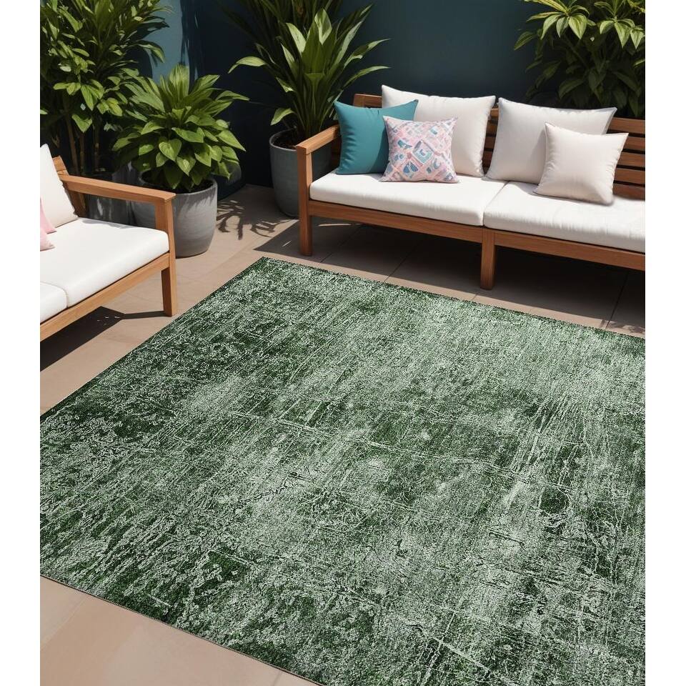 Fari Artistic Abstract Weather Resistant Classic Meets Modern Outdoor Rug