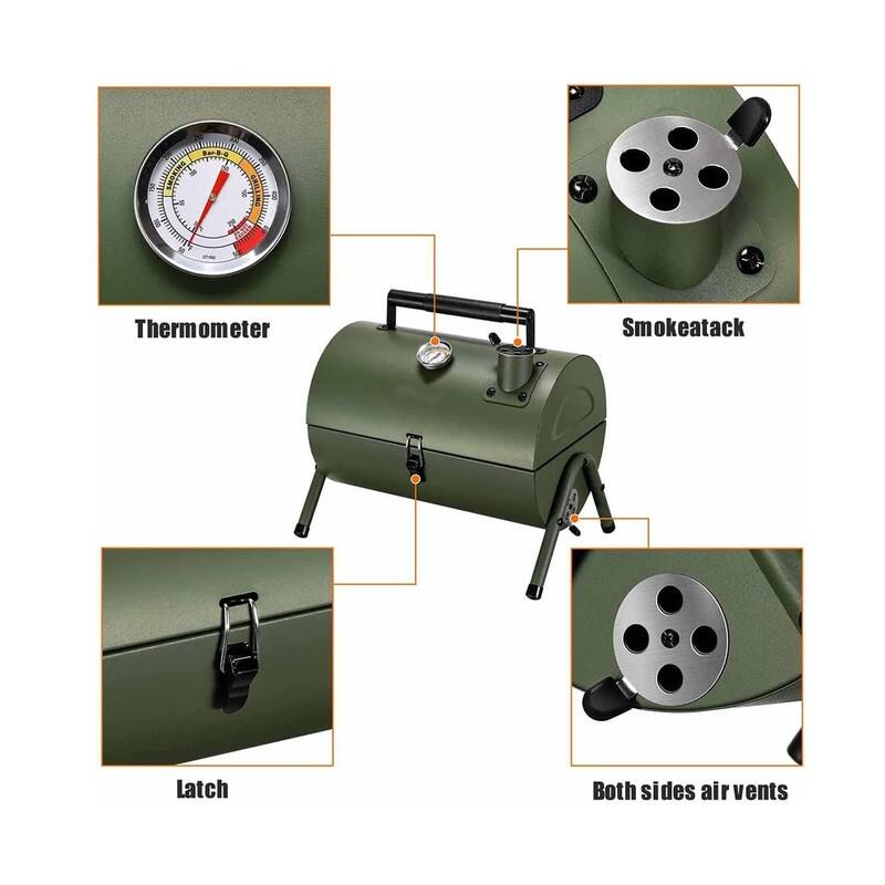 Multi-functional Metal Small BBQ Smoker