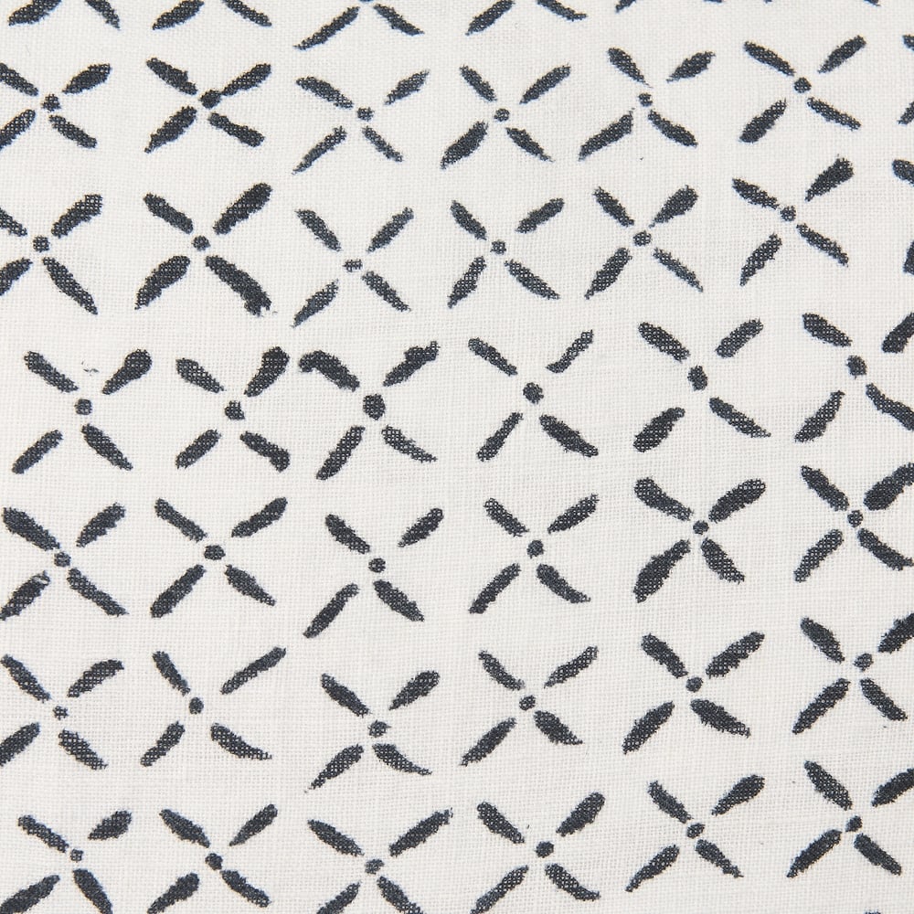 Jayden Cream w/ Black Print Linen Square Decorative Pillow Cover