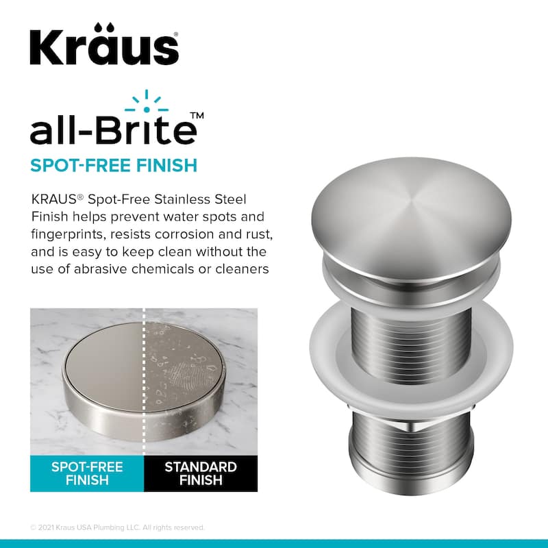 KRAUS Pop-Up Drain for Vessel Bathroom sink