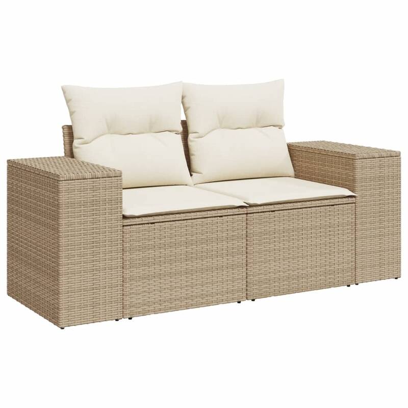 vidaXL Garden Sofa Set Black