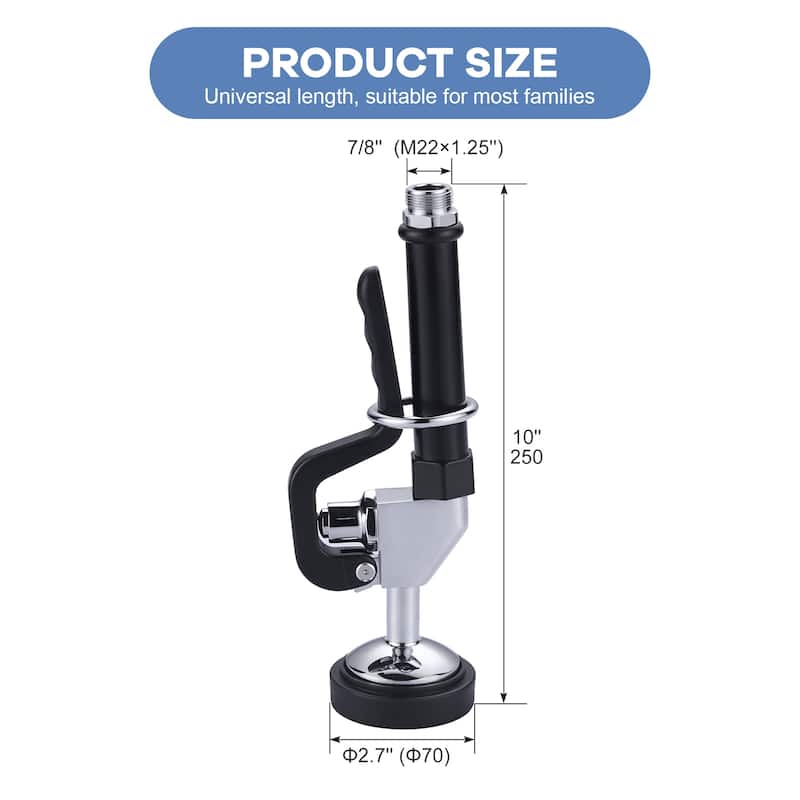 WOWOW Pre Rinse Spray Valve Hose for Commercial Sink Faucet
