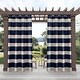 preview thumbnail 26 of 41, ATI Home Indoor/Outdoor Stripe Grommet Top Curtain Panel Pair