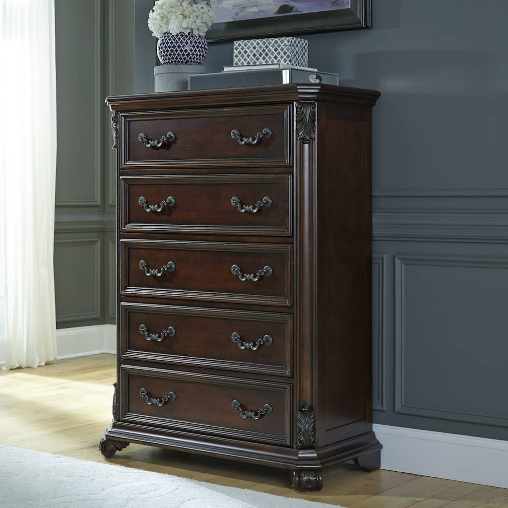 Messina Estates Cognac 5 Drawer Chest
