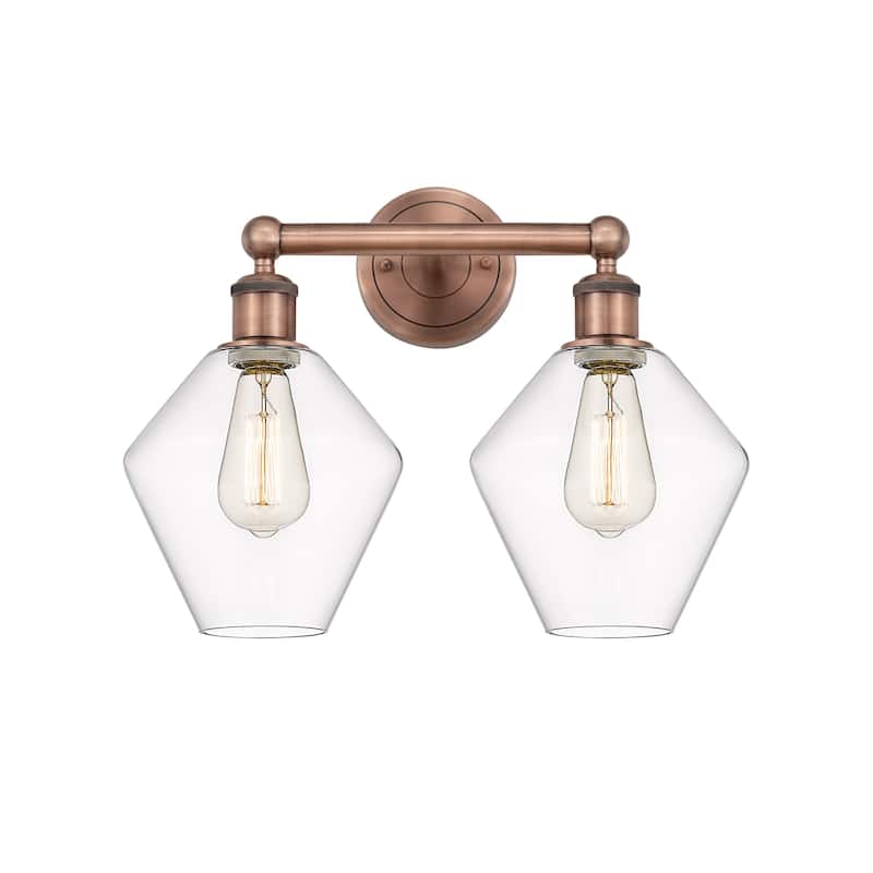 Innovations Lighting Cindyrella - 2 Light 17" Bath Vanity Light - Clear/Antique Copper