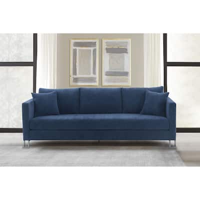 Heritage Fabric Sofa with Brushed Stainless Steel Legs