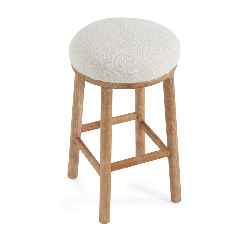 Christopher Knight Home - Riven Natural Rubberwood 27.36" Bar Stool Set