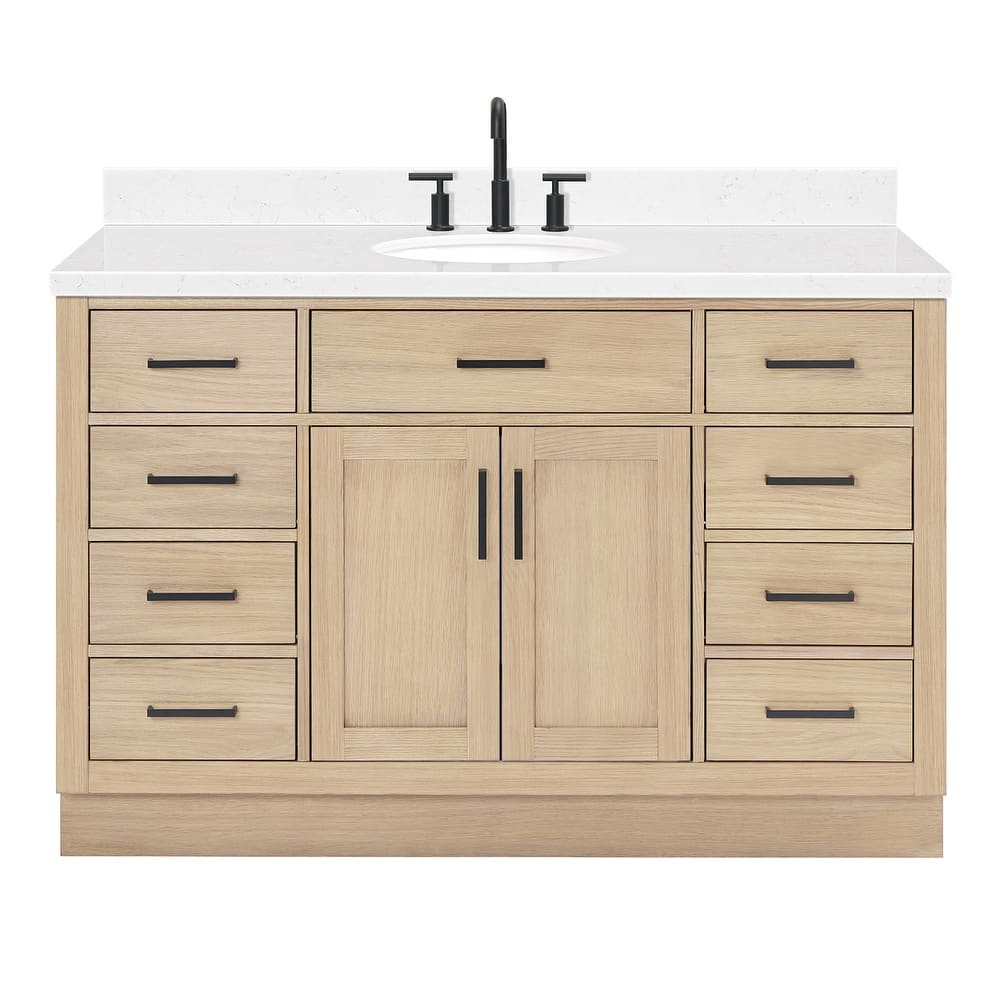 Ariel T054SCQOVO Hepburn 54" Free Standing Single Basin Vanity Set