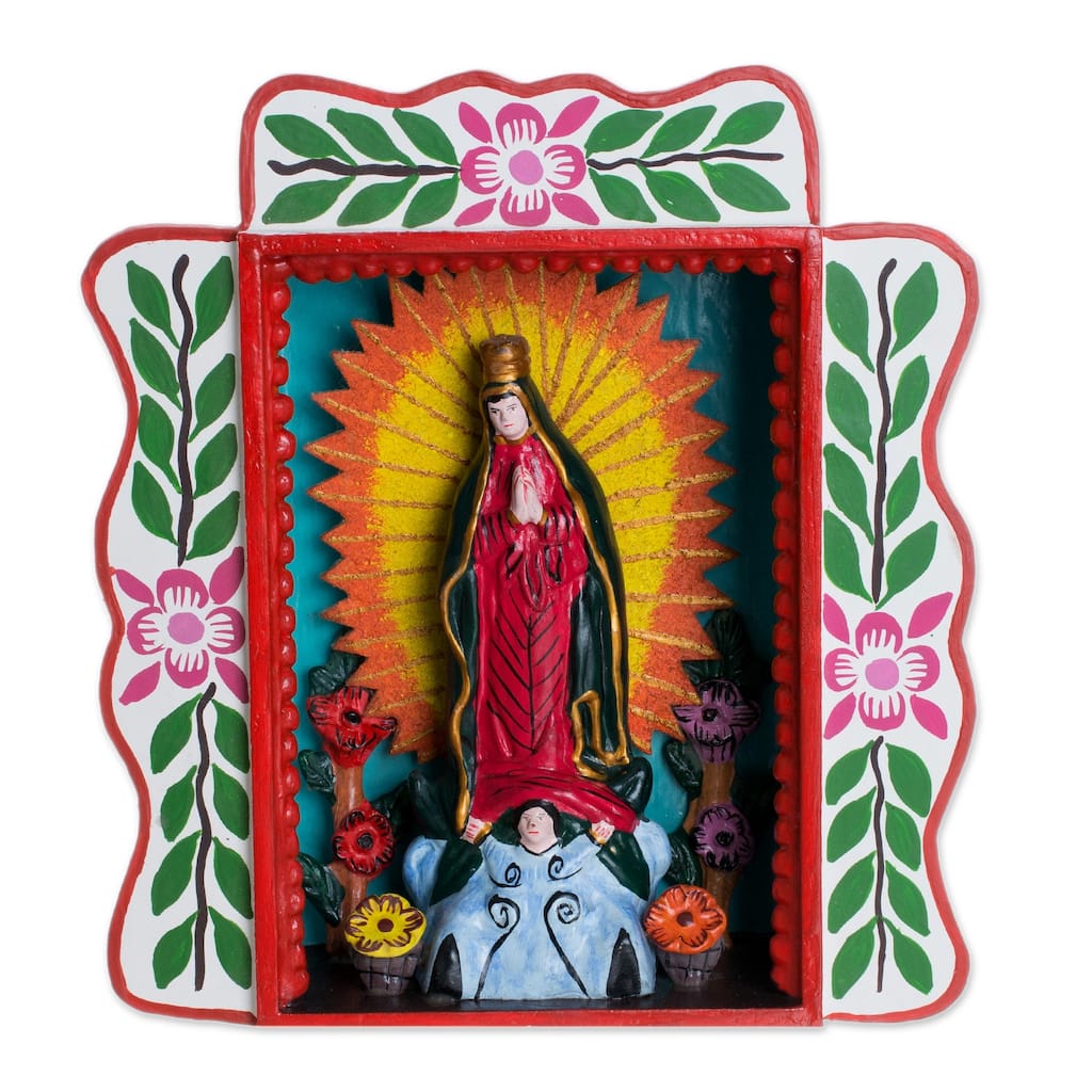 Novica Handmade Mary Wood Retablo