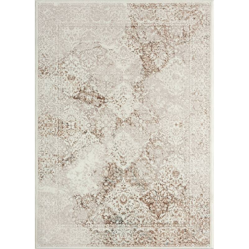 Sevita Modern Damask Polyester Indoor Area Rug