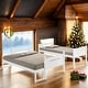 preview thumbnail 1 of 5, Wooden Versatile Twin over Full Bunk Bed with Built-in Ladder White