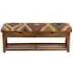 preview thumbnail 1 of 1, Handmade Kilim Upholstered Storage Bench (India) - 47" L x 10" W x 16" H