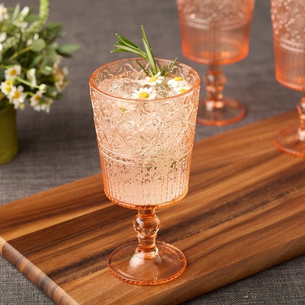Certified International Victoria Set of 6 Acrylic All Purpose Goblet 14 oz  - 3.50"W x 3.50"D x 7.00"H - On Sale - Bed Bath & Beyond - 42734249