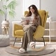 preview thumbnail 51 of 54, HOMYKA 25.2” Wide Rocking Chair with Button Accents for Nurseries