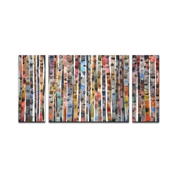 'Brilliant Birch' 3 Piece Wrapped Canvas Wall Art Set by Norman Wyatt