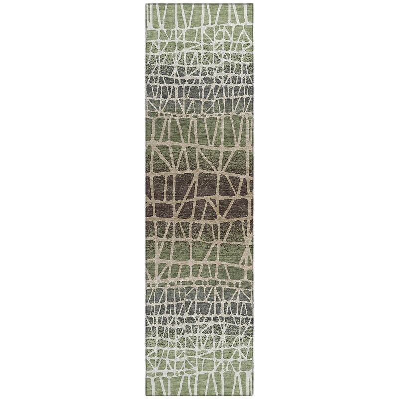 Machine Washable Indoor/ Outdoor Boho Global Chantille Rug