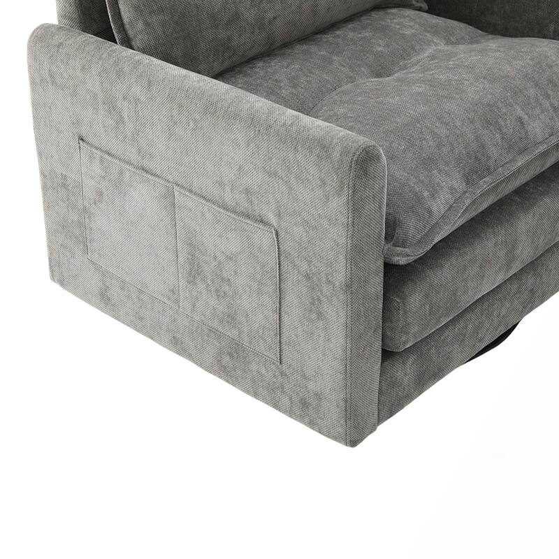 Chenille Swivel Accent ArmChair