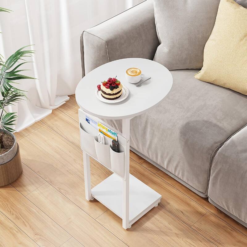 C Shaped End Table - 15.7"D x 12.6"W x 25.6"H