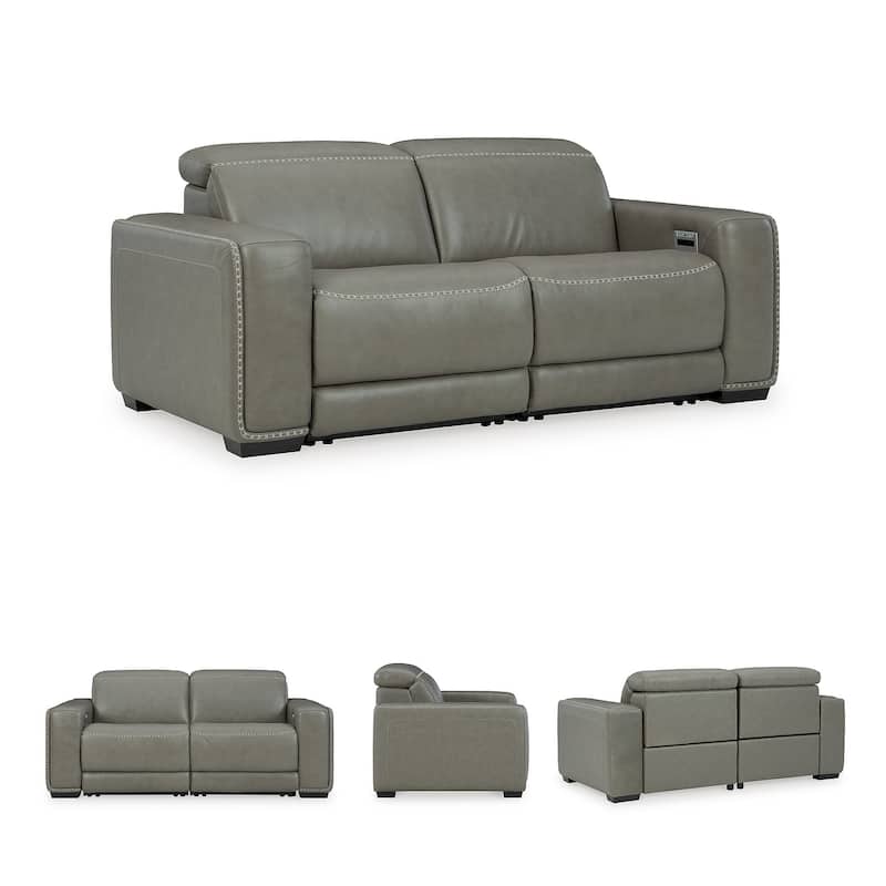 Signature Design by Ashley Correze Gray 2-Piece Power Reclining Loveseat - 76"W x 41"D x 33"H