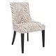 preview thumbnail 2 of 8, SAFAVIEH Dining Parsons Becca Zebra Grey Dining Chair - 22" x 24.8" x 36.4"