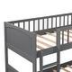 preview thumbnail 8 of 7, Gray Triple Bunk Bed with Loft and Integrated Drawers, Maximizing Sleeping Capacity