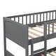 preview thumbnail 6 of 7, Twin Size L-Shaped Triple Bunk Bed with a Loft Bed Attached, Twin Over Twin Wood Triple Bed Bunk Beds with 2 Ladders & 2 Drawers