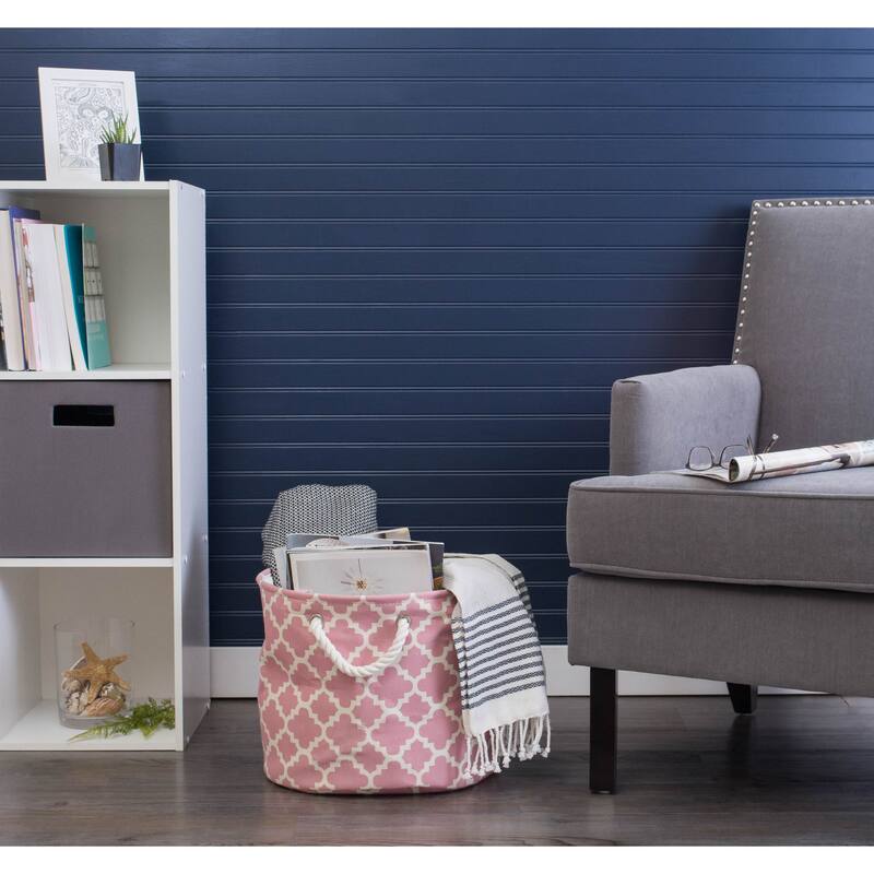 DII Round Lattice Decorative Storage Bin