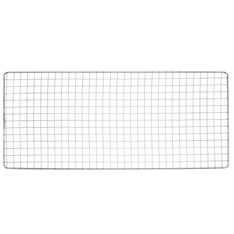 2pcs Square BBQ Grill Net 17.3"x7.5" Stainless Steel Barbecue Mesh for Baking