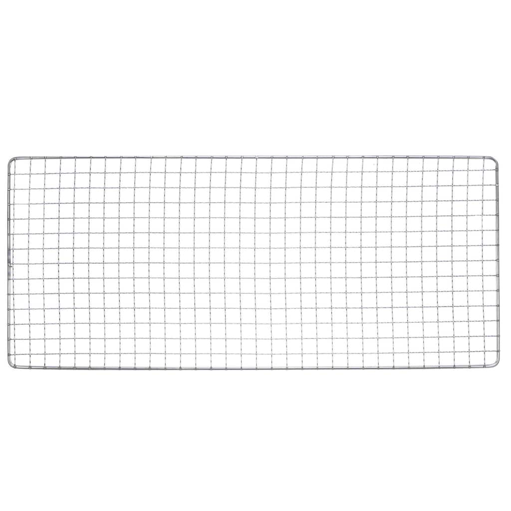 2pcs Square BBQ Grill Net 17.3"x7.5" Stainless Steel Barbecue Mesh for Baking