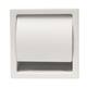 White Matte Stainless Steel Recessed Toilet Paper Holder with Cover
