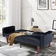 preview thumbnail 2 of 31, 68 in. Soft Convertible Sofa Bed with Adjustable Backrest and Solid Wood Legs
