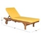 preview thumbnail 6 of 9, SAFAVIEH Outdoor Newport Solid Wood Chaise Lounge Chair with Side Table & Cushion - 27.6" W x 78.7" D x 14.2" H