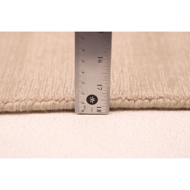 ECARPETGALLERY Hand Loomed Kashkuli Gabbeh Light Khaki Wool Rug - 7'10 x 10'11