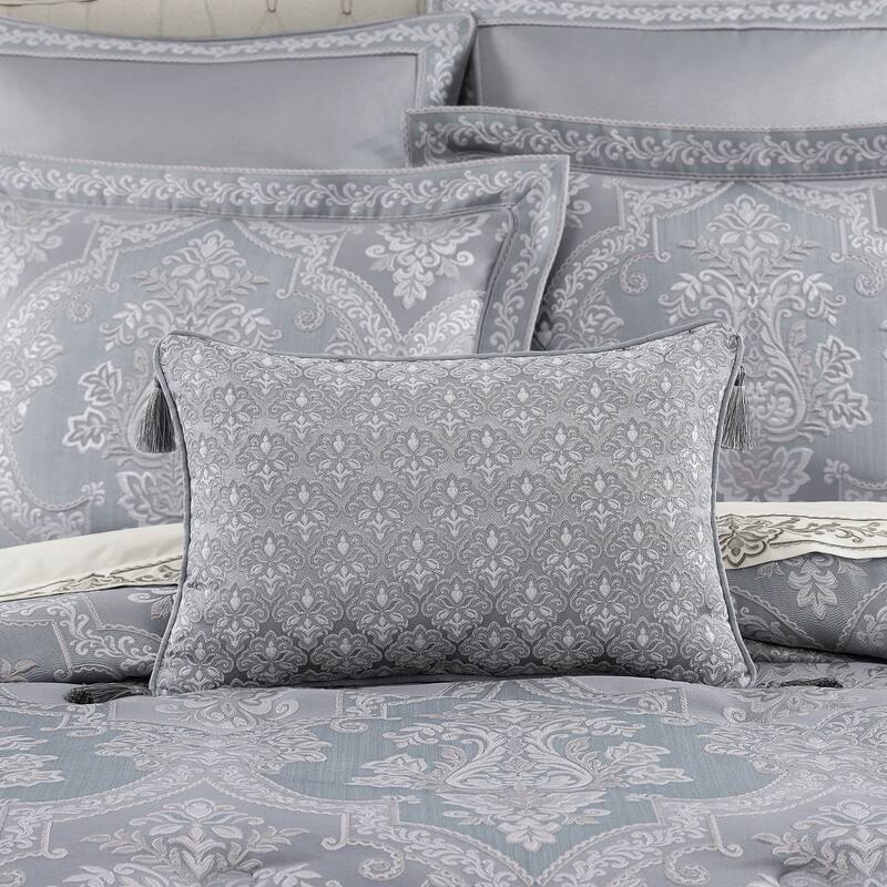 J. Queen New York Sondra Powder Blue Boudoir Decorative Throw Pillow - Accent - Polyester - Powder Blue