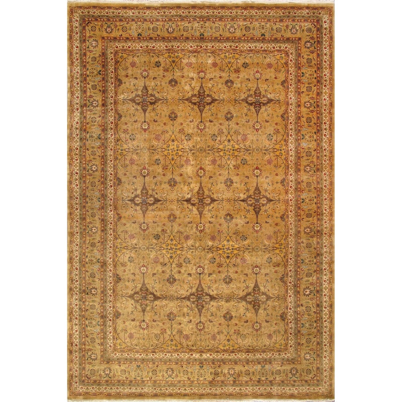 Pasargad Home Baku Hand-Knotted Lamb's Wool Area Rug - 11' 9" X 17' 8" - Camel/Gold