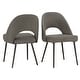 preview thumbnail 10 of 55, Presley Upholstered Dining Chairs (Set of 2) by iNSPIRE Q Modern Dark Grey Herringbone Fabric