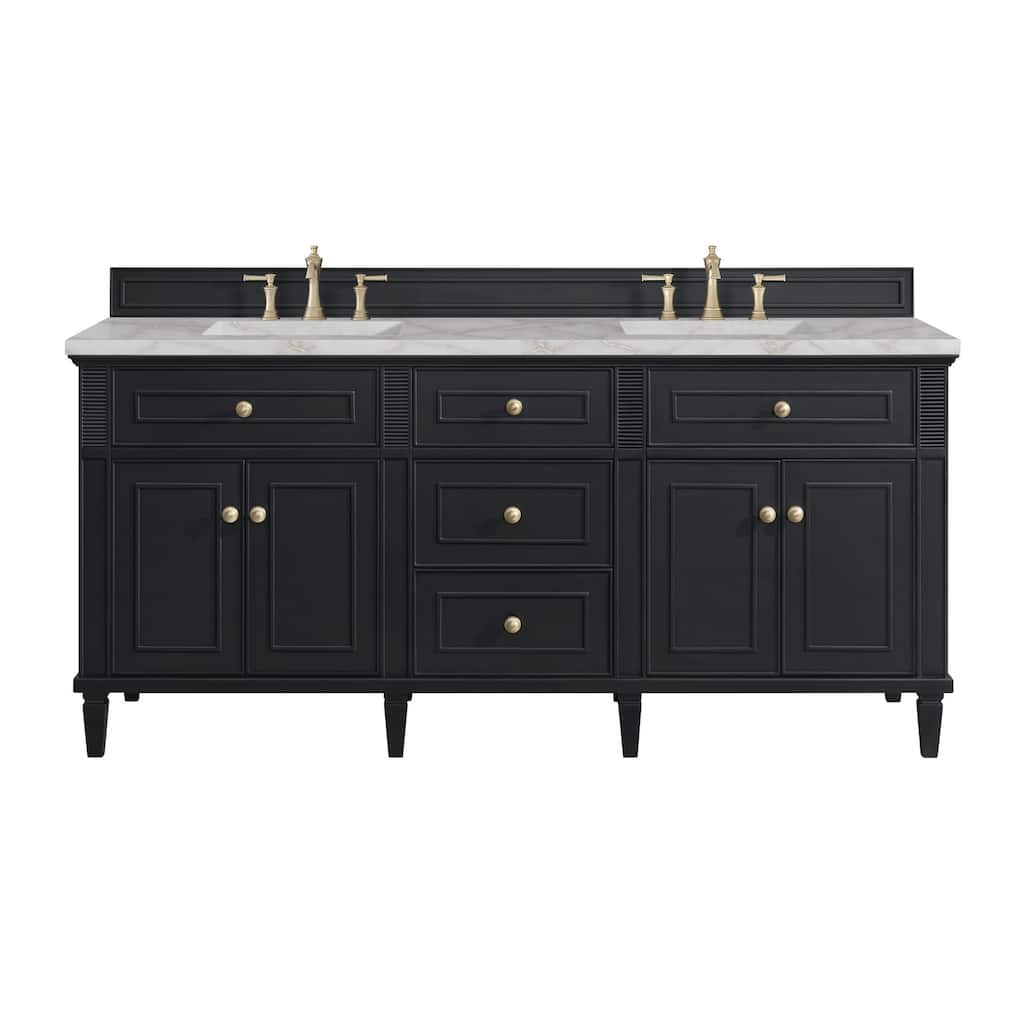 James Martin Vanities 424-V72-3VSL Lorelai 72" Double Basin Wood