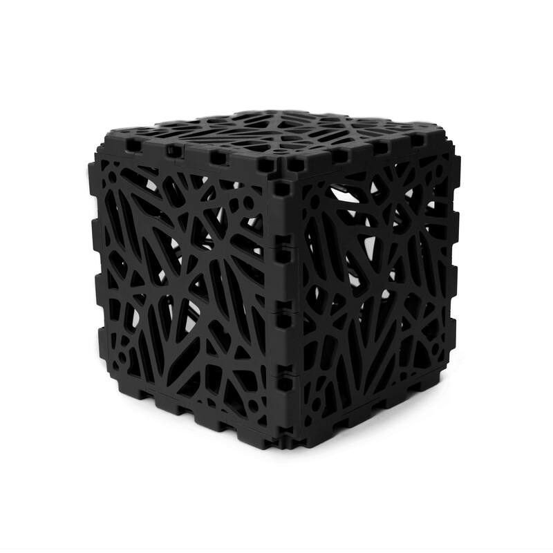 Bion Modular Cube – 10-Cube Set -  Solid Structural Blocks for Furniture & Décor|Black