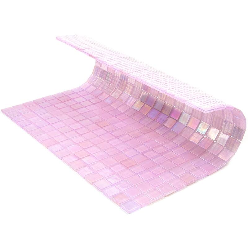 Apollo tile 12" x 12" Skosh Glossy Pale Pink Glass Tile (18.69 sq ft/case) - 20 Pack