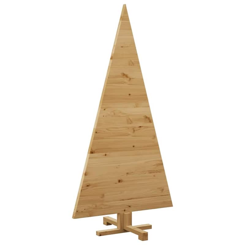 vidaXL Christmas Trees with Stand Natural/Brown Solid pine wood