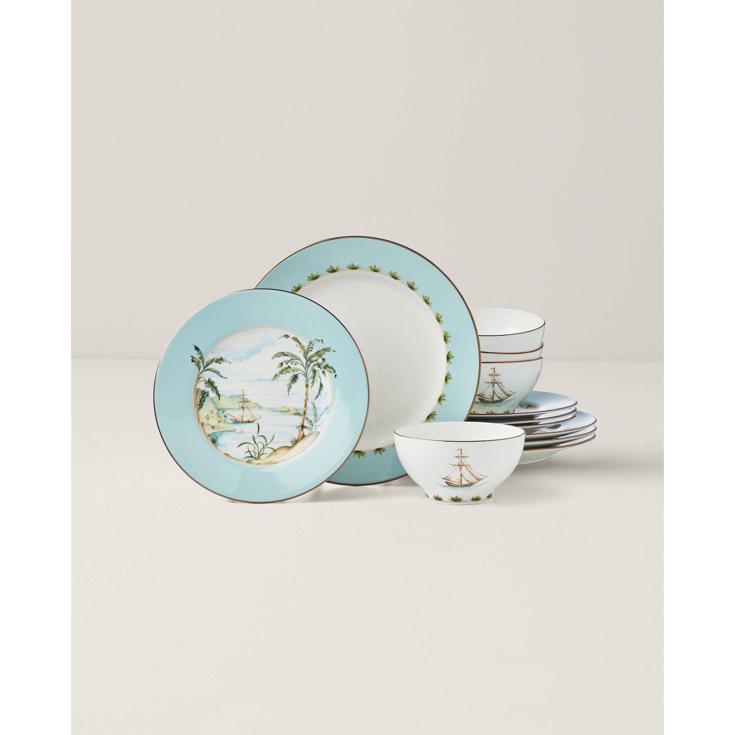 Lenox British Colonial Tradewind 12-Piece Dinnerware Set, Set of 4